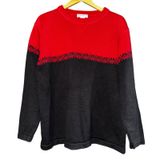 Eddie Bauer Nordic Snowflake Sweater Womens Size XL Color Block Warm Knit Cozy Photo 0