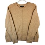 Banana Republic womens L beige crewneck sweater merino wool neutral pullover Photo 0