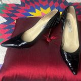 Jimmy Choo black Patent Leather Pointed Toe Heels 3 1/2 inch sz 40 Photo 0