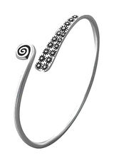 Boutique NEW Unisex‎ Engraved Geometric 925 Sterling Silver Cuff Bracelet, Adjustable Photo 0