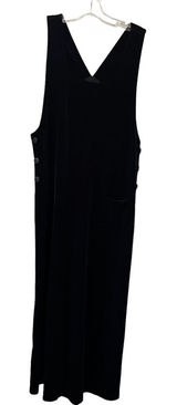 VTG Y2K‎ Jacqueline Ferrar VELVET VELOUR Black Jumper Dress Maxi Stretch Size 12 Photo 0