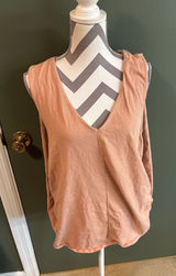 FP Beach Sleeveless V-Neck Tank Top in Dusty Peach Photo 0