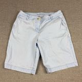Tommy Bahama Shorts Womens 8 Blue Chino Twill Cotton Lyocell Spandex 9 Inseam Photo 0