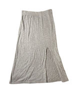 Banana Republic Petite Small Gray Knit Maxi Skirt High Side Slit Heather Grey PS Photo 0