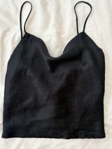 ZARA Satin Black Top Photo 0