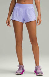 Lululemon Hottie Hot High Rise Athletic Shorts Lilac Smoke Size 12 NWT Photo 0