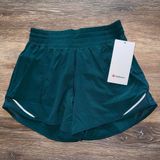 Hotty Hot Shorts High Rise 4” Lined Storm Teal Size 4 NWT Photo 0
