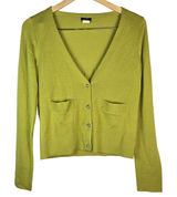 J.Crew Womens Green 100% Merino Wool Cardigan Jeweled Buttons 99545 Size S Photo 0