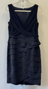Adrianna Papell 2010s Tiered Ruffle Cocktail Dress Sleeveless V-Neck Size 12‎ Photo 0