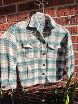ZARA Combination Green Plaid Italian Fabric Jacket XS Photo 0