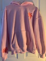 Pink Palm Puff Hoodie Everything Comes in Waves Photo 0