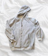 Heather Gray Full Zip Fleece Hoodie Size M Photo 0
