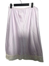 Christian Dior Vintage Lavender Purple Lace Trim Midi Slip Skirt Size Medium NEW Photo 0
