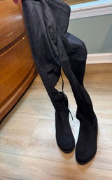 Target Black Faux Suede Over the Knee Boots Women's 7.5 Photo 0