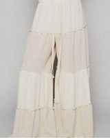 Raw Edge Double Gauze Wide Pants – Almond Photo 0