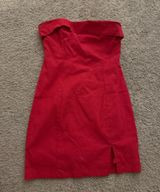 NWT hello Molly strapless red dress Photo 0