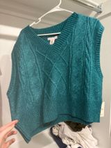 NWT sincerely Jules sweater vest Green Size L Photo 0