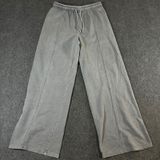 Lazy Sunday Women Grey Mineral Wash Wide Leg Pintuck Sweatpants Size M Photo 0