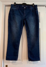 Old Navy Wow Mid-Rise Dark Wash Boyfriend Blue Jeans Photo 0