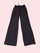 Source Unknown Black Wide-Leg Jogger Track Pants for working - scrub bottoms Photo 0