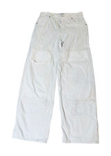 Agolde Size 27 Jeans White Cream Tanis Utility Jean 100% Cotton Cargo Wide Leg Photo 0