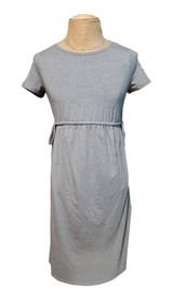 Isabel Maternity by Ingrid & Isabel Women's SS Tie Waist Dress Gray XS Photo 0