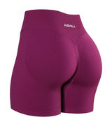 Aurola Magenta Influencer Seamless Scrunch Butt High Waisted Shorts Size S Photo 0