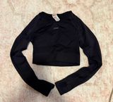 Gymshark Flex Sports Long Sleeve Crop Top Black Photo 0