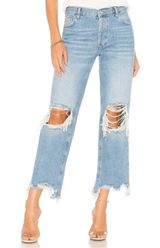 Free People We The Free Maggie Straight Jean In Medium Wash Size 25 Photo 0