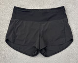 Lululemon Speed Up Shorts High Rise 4" Black Athletic Athleisure Women's 10 Photo 0