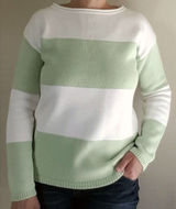 Lauren Ralph Lauren Petite Striped Knit Sweater Women’s Small Green White Cotton Photo 0