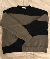 Oak + Fort Women’s Black and Grey Oversized Knit Sweater Photo 0