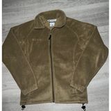 Columbia Women’s light Brown Fleece Full Zip Up Sweater Jacket Sweatshirt Size S Photo 0