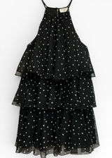 NWT Kate Spade New York Target Black‎ Polka Dot Tiered Tulle Ruffle Mini Dress S Photo 0