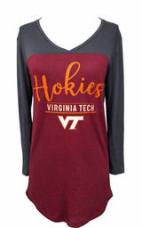 Virginia Tech Hokies Women’s Long Sleeve S Tee VT Football Game Day Sporty Shirt Photo 0