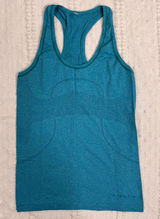 Lululemon Swiftly Tech Racerback Tank Top Teal Heathered Blue Workout Gym Mens Photo 0