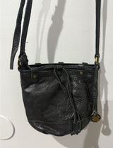 Lucky Brand Black Leather Crossbody Bag Purse Adjustable Strap‎ Charm W Photo 0