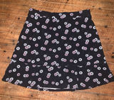Loft daisy print ruffled knit M normcore knee length skirt Photo 0