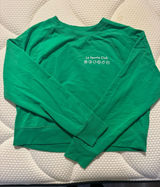 all in motion Green 'Le Sports Club' Crewneck Cropped Sweatshirt Photo 0