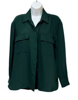 Wilfred Aritzia Forest Green Utility Button Up Shirt Blouse Size 1 PHR4-20059-40 Photo 0