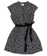 Maeve Anthropologie Odilla Dress Womens L Black Red‎ Sunglasses Belted Wedding Photo 0