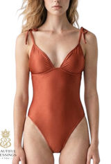 NWT Shade & Shore Mahogany One Piece Swimsuit Medium 8-10 Photo 0