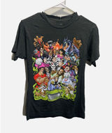 Disney Villains Graphic Tee Women Small Charcoal Grey Maleficent Ursula Shirt Photo 0