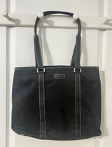 FINAL PRIce MAXX Black Nylon & Leather Tote / Shoulder Handbag Photo 0