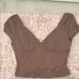 Elegant Brown Women's Top Photo 0