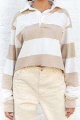 Brandy Melville Striped Cropped Collar Top Photo 0