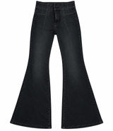 Free People We The Free Jayde Flare High Rise Black Jeans Festival Y2K 28 Photo 0