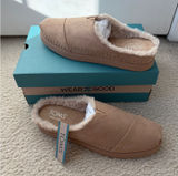 Brand New Women’s Toms Alpargata Ease Mule Mid Taupe Microsuede/Faux Fur Photo 0