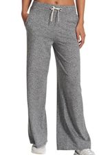 Vuori Pants Halo Essential Wide Leg DreamKnit Pockets Mid Rise Heather Grey L Photo 0