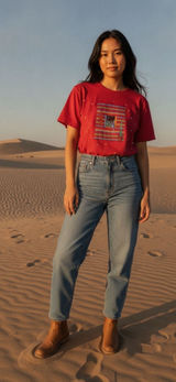 Vintage 90s Hanes Red Southwestern Chili Pepper T-Shirt Large Navajo Photo 0